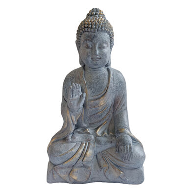 Figura Decorativa Budha Vintage Home Gris Gold