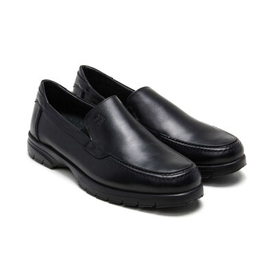 Mocas&iacute;n en Piel Para Hombre, Color Negro 24Hrs
