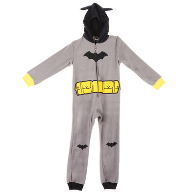 Disfraz Batman Mameluco con Capucha y Cintur&oacute;n para Ni&ntilde;o