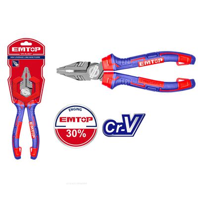 Pinza de electricista de alta palanca de 7" EMTOP
