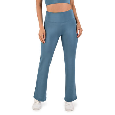 Leggins Deportivo Acampanado con Pretina Ancha Sho Shi Azul para Mujer