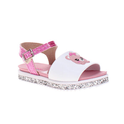 Sandalia Con Velcro 13-18 Blanco Molekinha