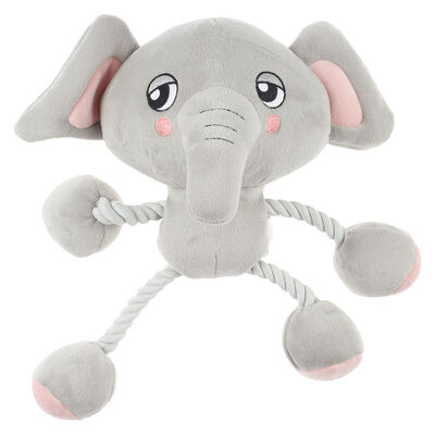 Peluche Juguete Elefante Cuerda Resistente Plata Pata Perro