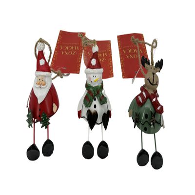 Santa/Mu&ntilde;eco De Nieve/Reno Navide&ntilde;o De Metal Colgante  1 Pza