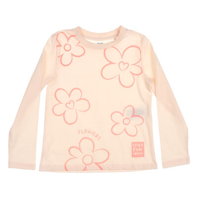 Playera Estampado Flores Manga Larga OVS para Toddler Ni&ntilde;a