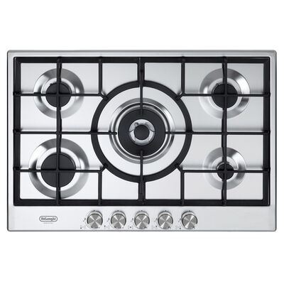Parrilla a gas De&rsquo;Longhi Life 75 cm perillas metal cepillado y valvulas de seguridad