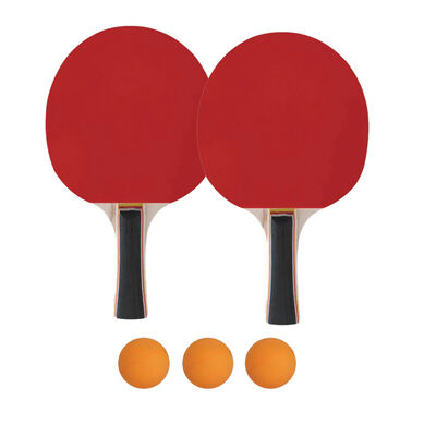 Set Raqueta Y Pelotas Ping Pong Lfwppgset Rojo