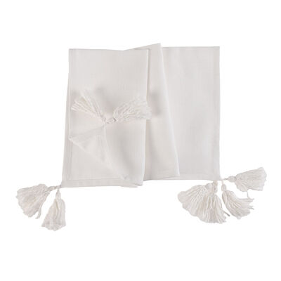 Servilleta Vintage Home Ivory Flecos Pompom