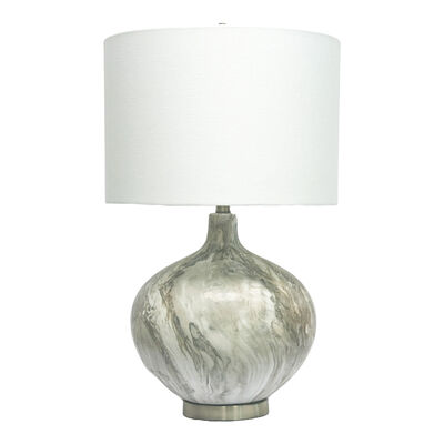 L&aacute;mpara De Mesa Marble Finish Vintage Home