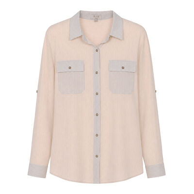 Blusa Manga Larga Rayas con Elevador LIFESTYLER para Mujer Curvy