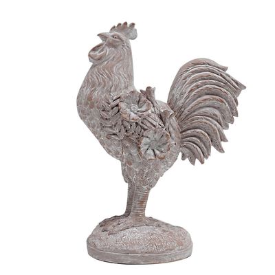 Figura Decorativa Gallo Vintage Home Tallado