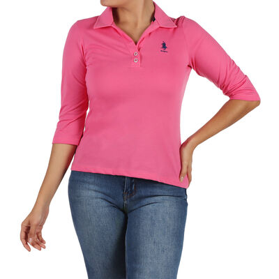 Playera Tipo Polo Manga 3/4 Royal Polo Club Mujer