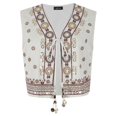 Chaleco con Bordados para Mujer Petite Just By Basel