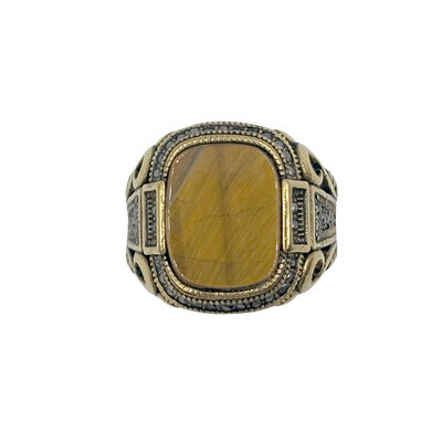 Anillo Ojo Tigre Acero Inox H Aktuales para Hombre