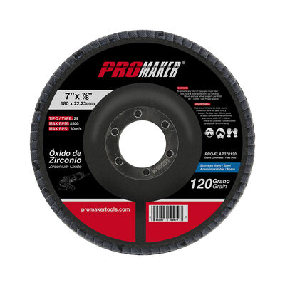 Disco Flap (Circonio) 7" X 7/8" Desbaste 120 Promaker