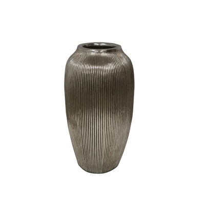 Vasija Poliresina Antique Silver Vintage Home