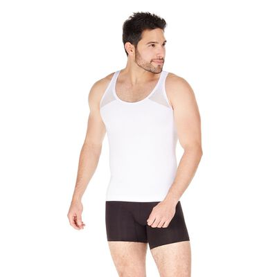 Camiseta Faja Blanca Control Medio Geordi para Hombre