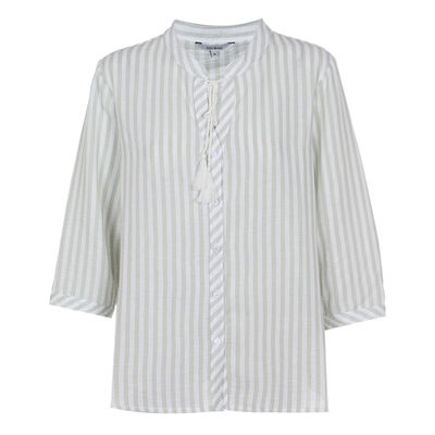 Blusa Cuello Mao Manga 3/4 Ann Miller Para Mujer Curvy