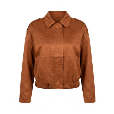 Chamarra De Suede Con Bolsillos Philosophy Para Mujer Junior