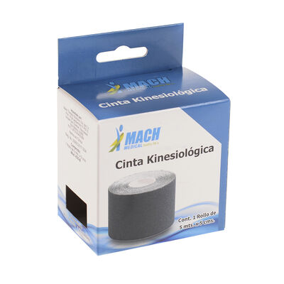 Cinta Kinesiol&oacute;gica Negra Mach Medical