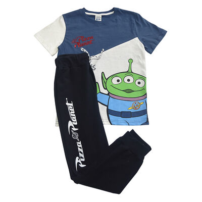 Conjunto de Playera Manga Corta y Pantal&oacute;n con Dise&ntilde;o Toy Story Marcianitos para Ni&ntilde;o