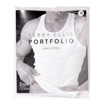 Playera Pijama Para Hombre Color Blanco 2Pack Perry Ellis