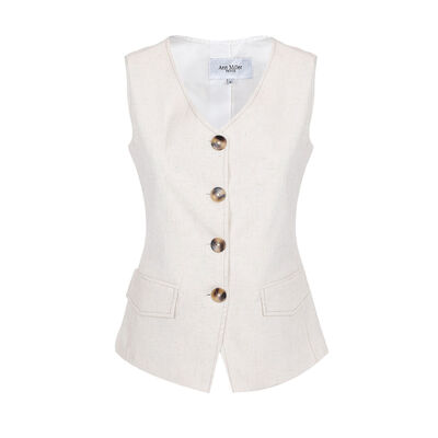 Chaleco Con Botones Ann Miller Para Mujer Petite