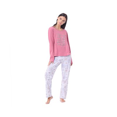 Pijama Manga Larga y Pantalon Tops & Bottoms para Mujer