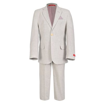 Traje 2Pzas Cuadros Beige Para Ni&ntilde;o