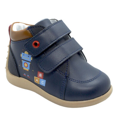 Zapato Con Velcro 12-15 Azul Andanenes