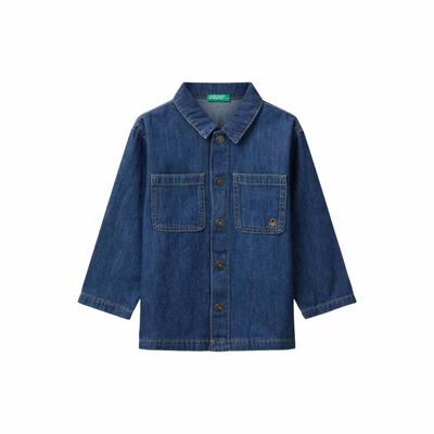 Camisa para ni&ntilde;o lisa marca benetton