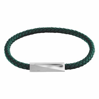 Pulsera Trenzada Iconic Id Piel para Hombre
