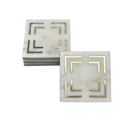 Set 4 Portavasos Vintage Home Marmol Sq