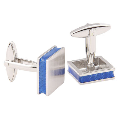 Mancuernillas Cuadradas Plata Carlo Corinto para Hombre
