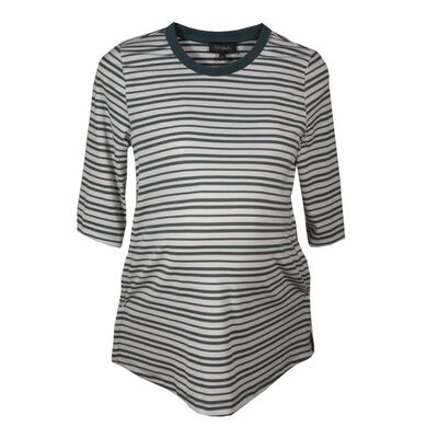 Blusa de Maternidad Cuello Redondo Con Estampado a Rayas Doma Fashion para Mujer