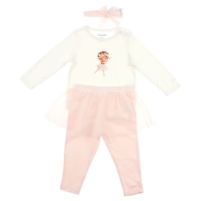 Conjunto Body y Pants Tut&uacute; Bailarina Carosello Beb&eacute; Ni&ntilde;a