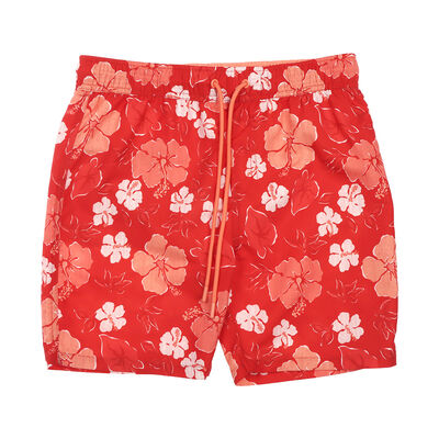 Traje Ba&ntilde;o Short Estampado Hawaiano Flores Fukka para Ni&ntilde;o