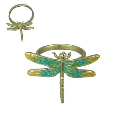 Anillo Servilletero Libelula Turquesa Vintage Home