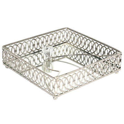 Servilletero Metal Plateado Home Deco Factory