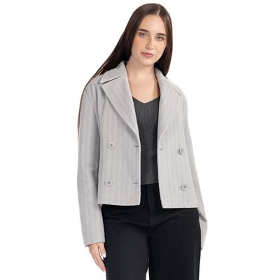 Abrigo Corto Rayas Forever 21 para Mujer Junior