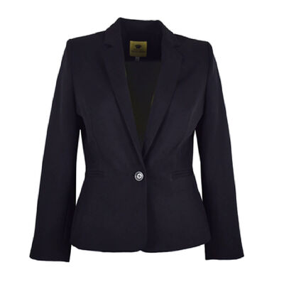 Saco B&aacute;sico Con Un Bot&oacute;n Manga Larga Color Negro Pavla Mint