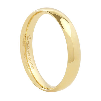 Argolla Oro Amarillo 14K  Confort&nbsp;4mm Enamoro
