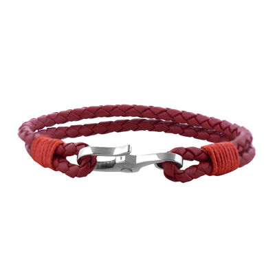Pulsera De Acero Y Piel Kpenko