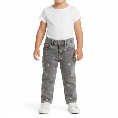 Jeans Bordado Bethaelizabetha Para Beb&eacute; Ni&ntilde;a