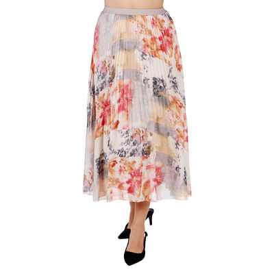 Falda Larga Plisada Black Tape Mujer