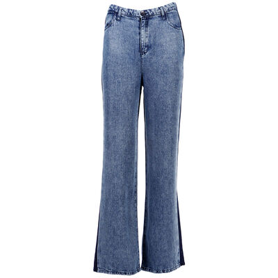 Jeans Wide Leg Black Tape para Mujer