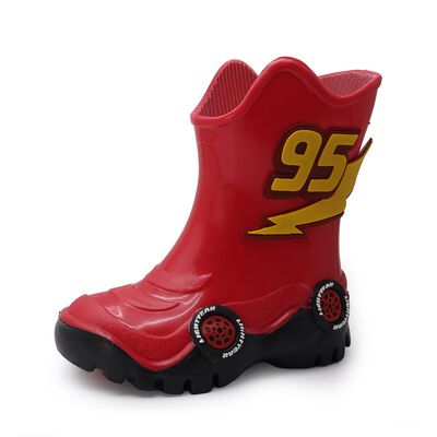 Bota de Lluvia Bubble Gummers Dise&ntilde;o Disney Cars Rojo para Ni&ntilde;o